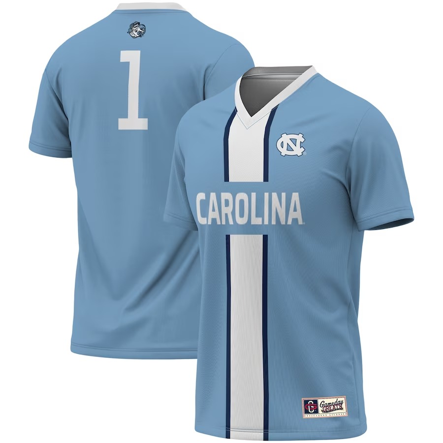#1 North Carolina Tar Heels GameDay Greats Unisex Men's Soccer Jersey - Carolina Blue