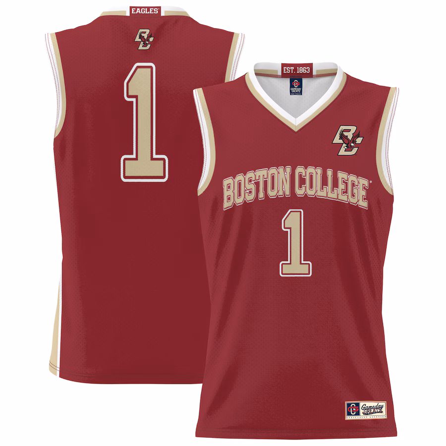 Unisex GameDay Greats #1 Cardinal Boston College Eagles Lightweight Basketball Jersey
