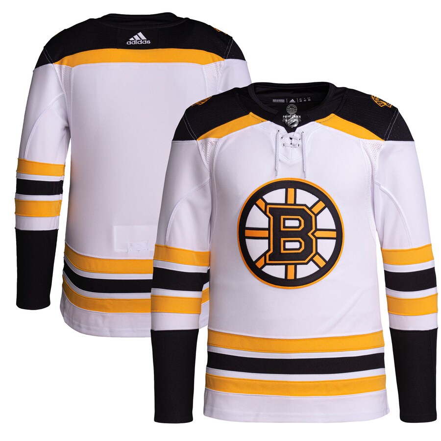Men's Boston Bruins adidas White Away Primegreen Authentic Pro Jersey