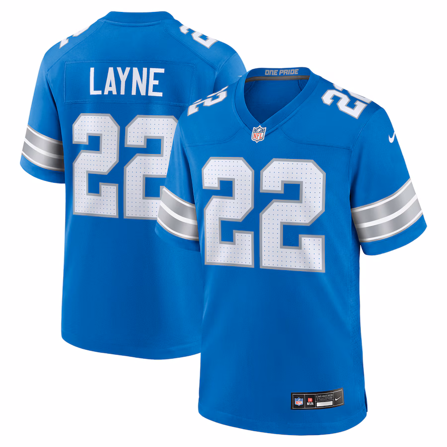 Men's Detroit Lions Bobby Layne Nike Blue Retired Player Game Jersey