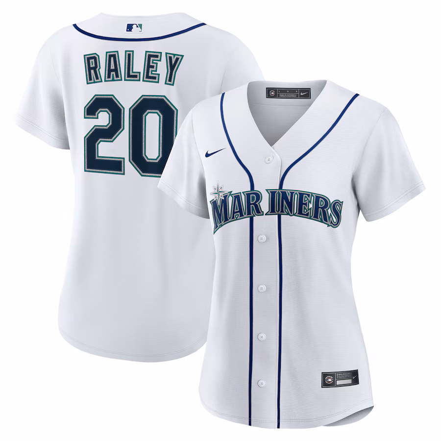 Women's Seattle Mariners Luke Raley Nike White Home Replica Jersey