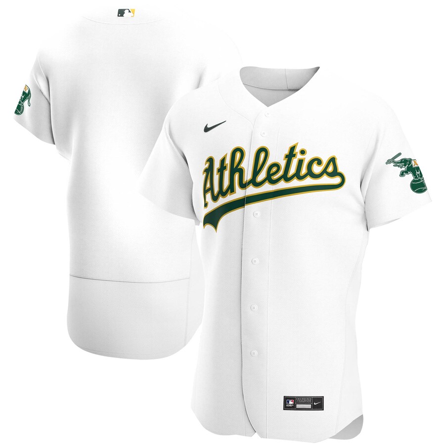 Men's Oakland Athletics Nike White Home Authentic Team Jersey