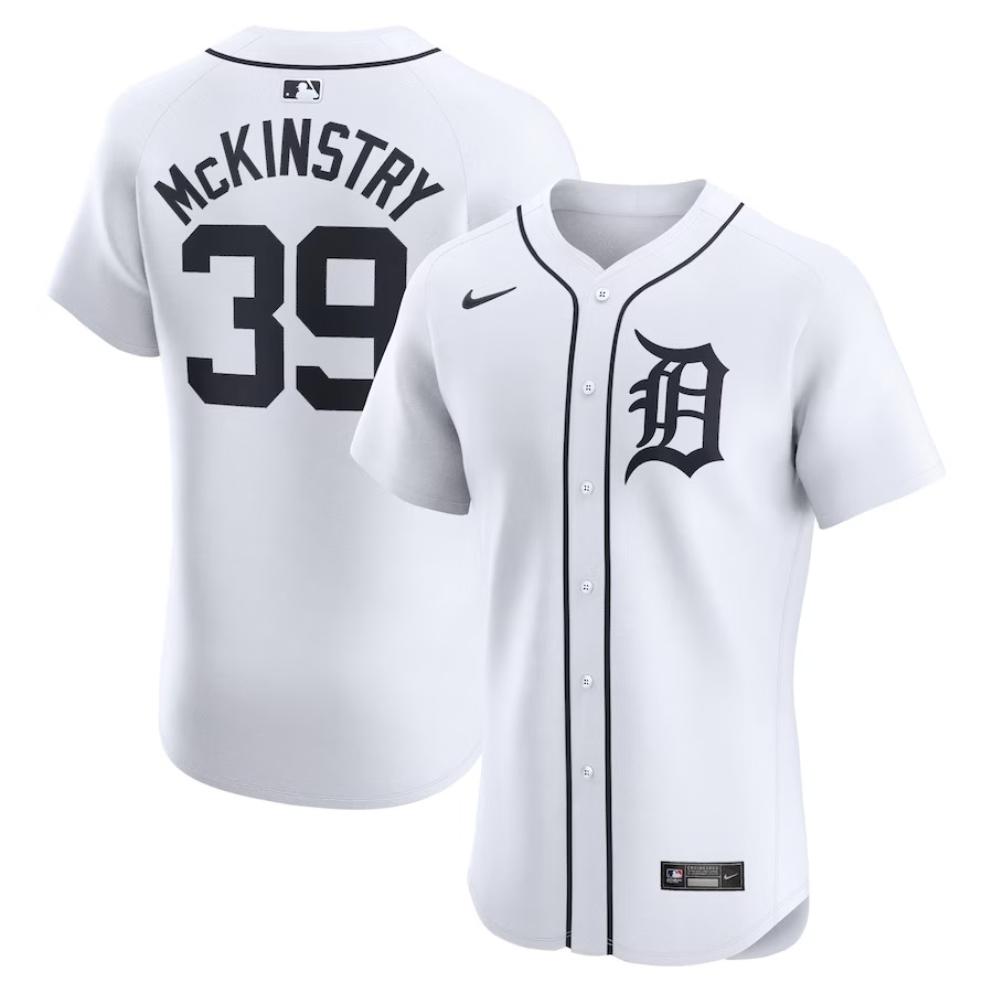 Men's Detroit Tigers Zach McKinstry Nike White Home Elite Player Jersey