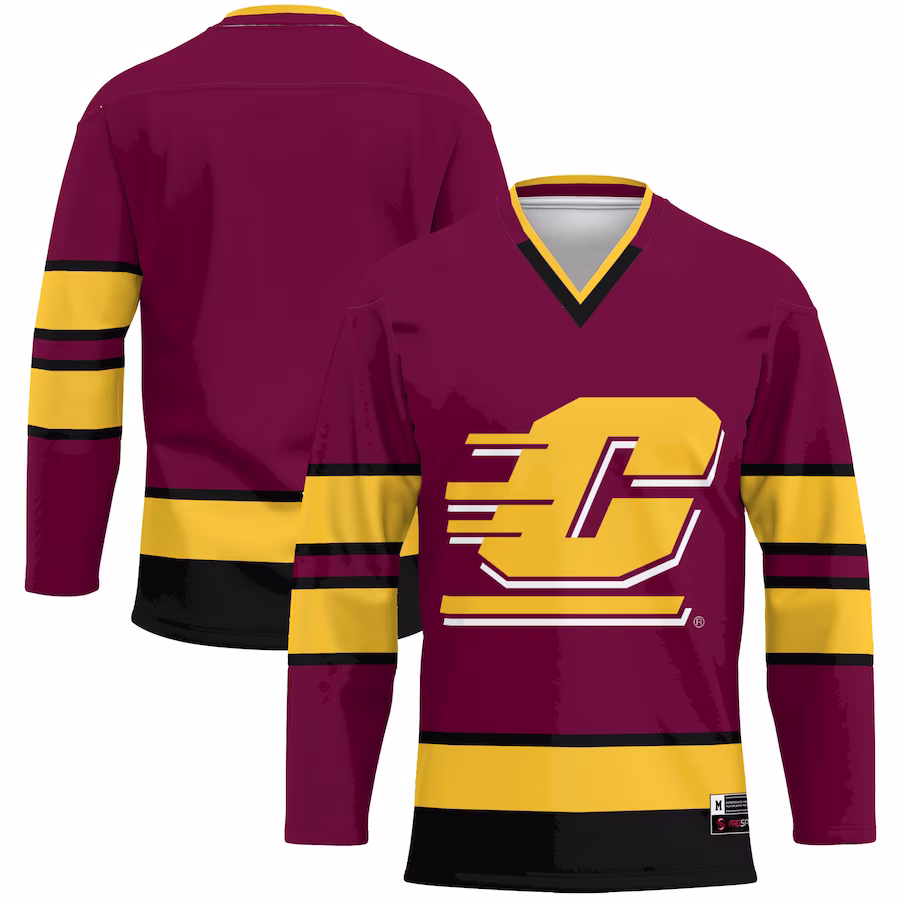 Central Michigan Chippewas GameDay Greats Hockey Jersey - Maroon