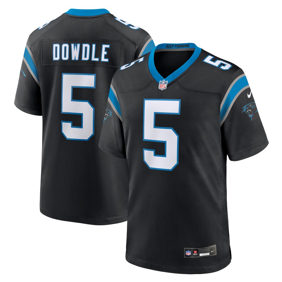 Men's Carolina Panthers Rico Dowdle Nike Black Team Game Jersey