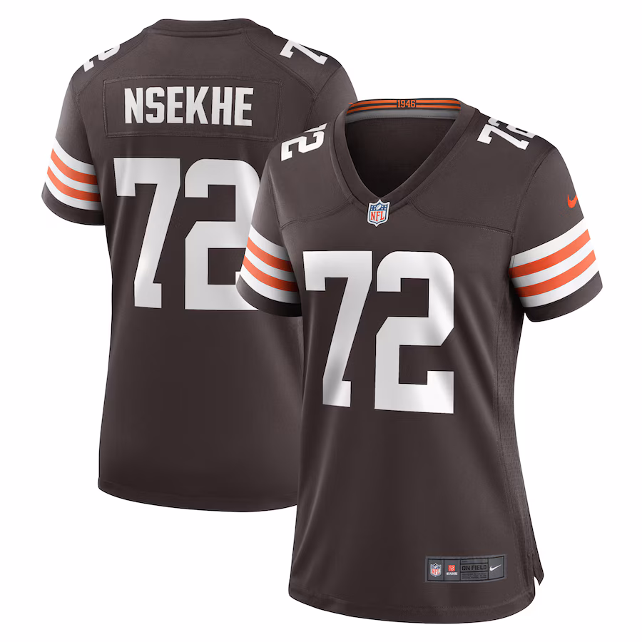 Women's Cleveland Browns Ty Nsekhe Nike  Brown  Game Jersey