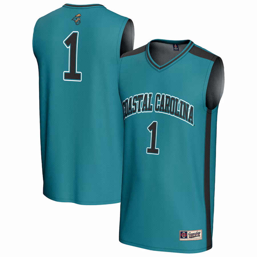 Unisex GameDay Greats #1 Teal Coastal Carolina Chanticleers Lightweight Basketball Fashion Jersey