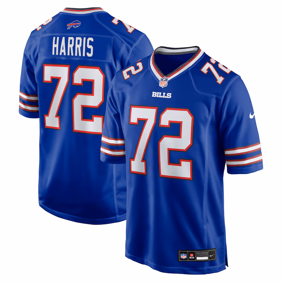 Men's Buffalo Bills Marcus Harris Nike Royal Team Game Jersey