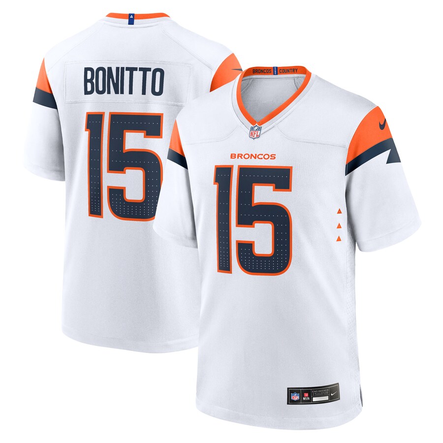 Men's Denver Broncos Nik Bonitto Nike White Game Jersey