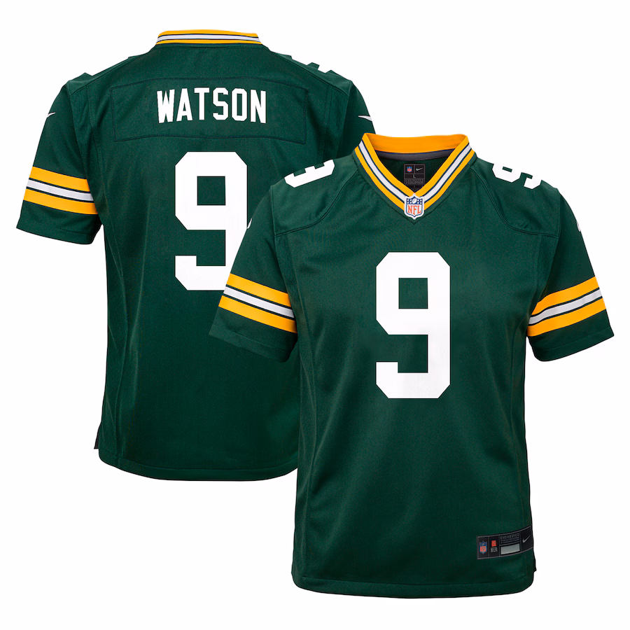 Youth Green Bay Packers Christian Watson Nike Green Team Player Game Jersey