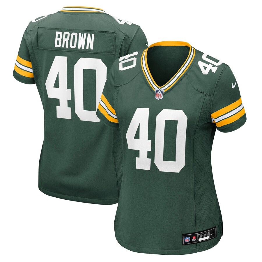 Women's Green Bay Packers Omar Brown Nike Green Team Game Jersey