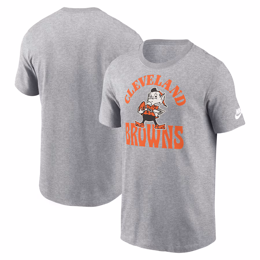 Women's Cleveland Browns Nike Heathered Orange/Brown Football Pride Slub 3/4 Raglan Sleeve T-Shirt