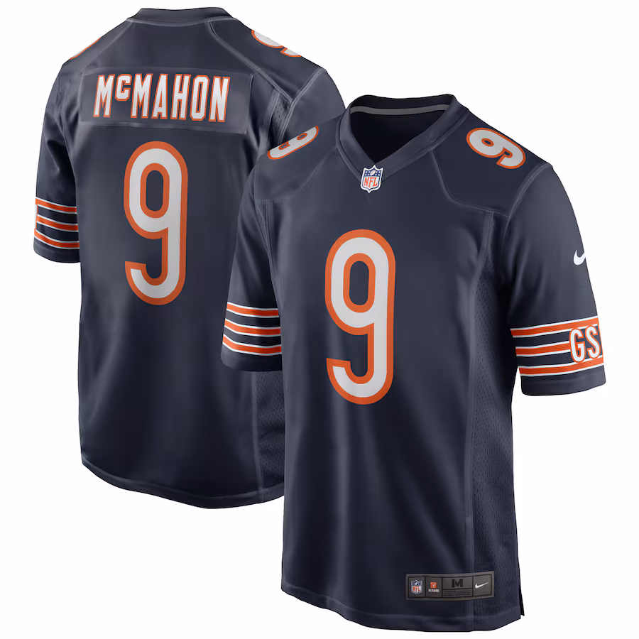Men's Chicago Bears Jim McMahon Nike Navy Game Retired Player Jersey