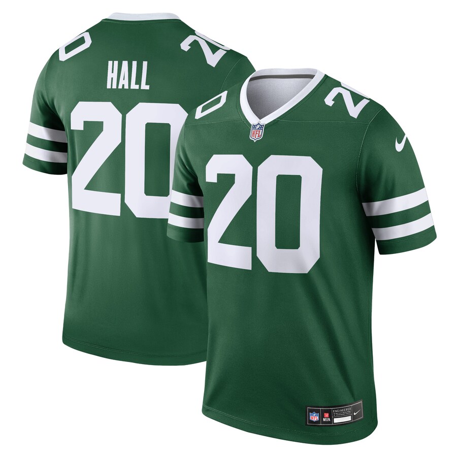 Men's New York Jets Breece Hall Nike Legacy Green Legend Player Performance Top