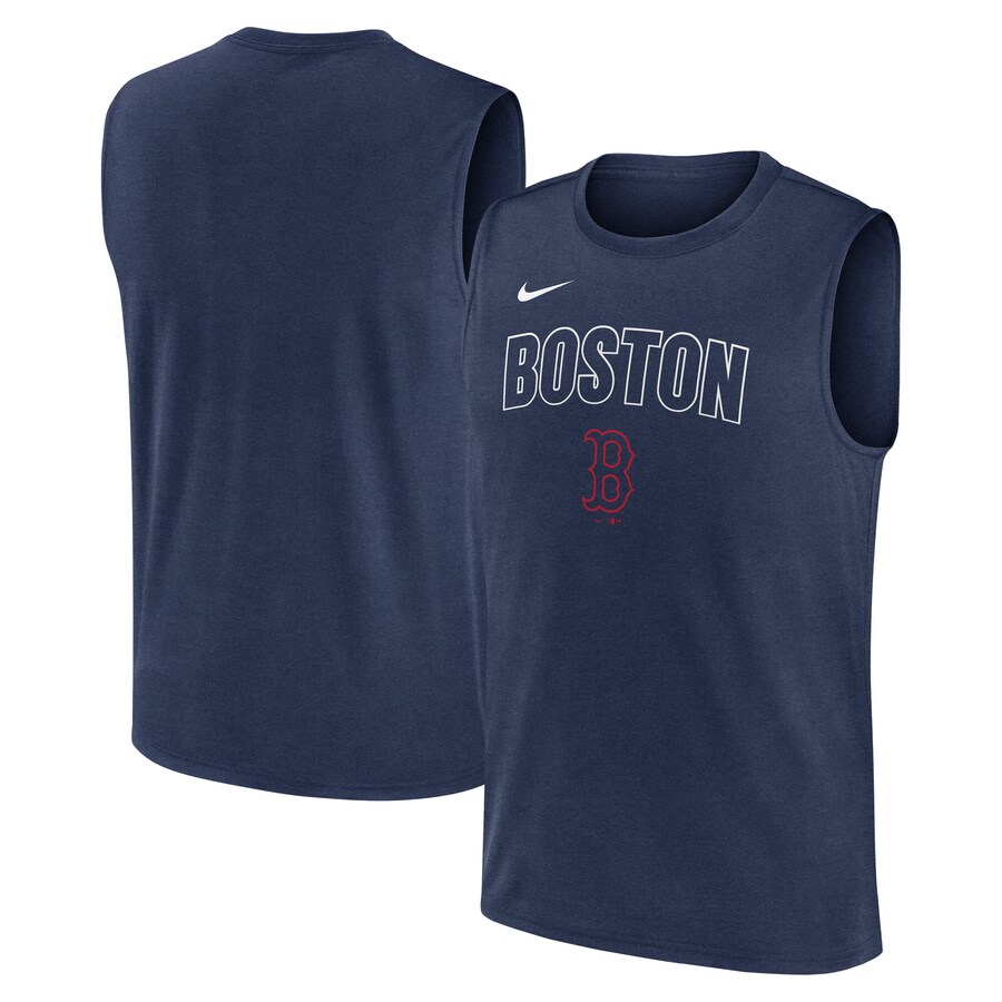 Men's Boston Red Sox Nike Navy Knockout Performance Muscle Tank Top