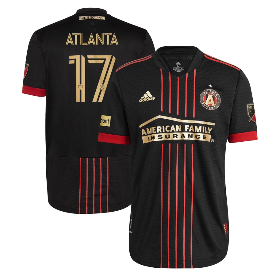 Men's Atlanta United FC Atlanta Supporters adidas Black 2021 The BLVCK Kit Authentic Jersey
