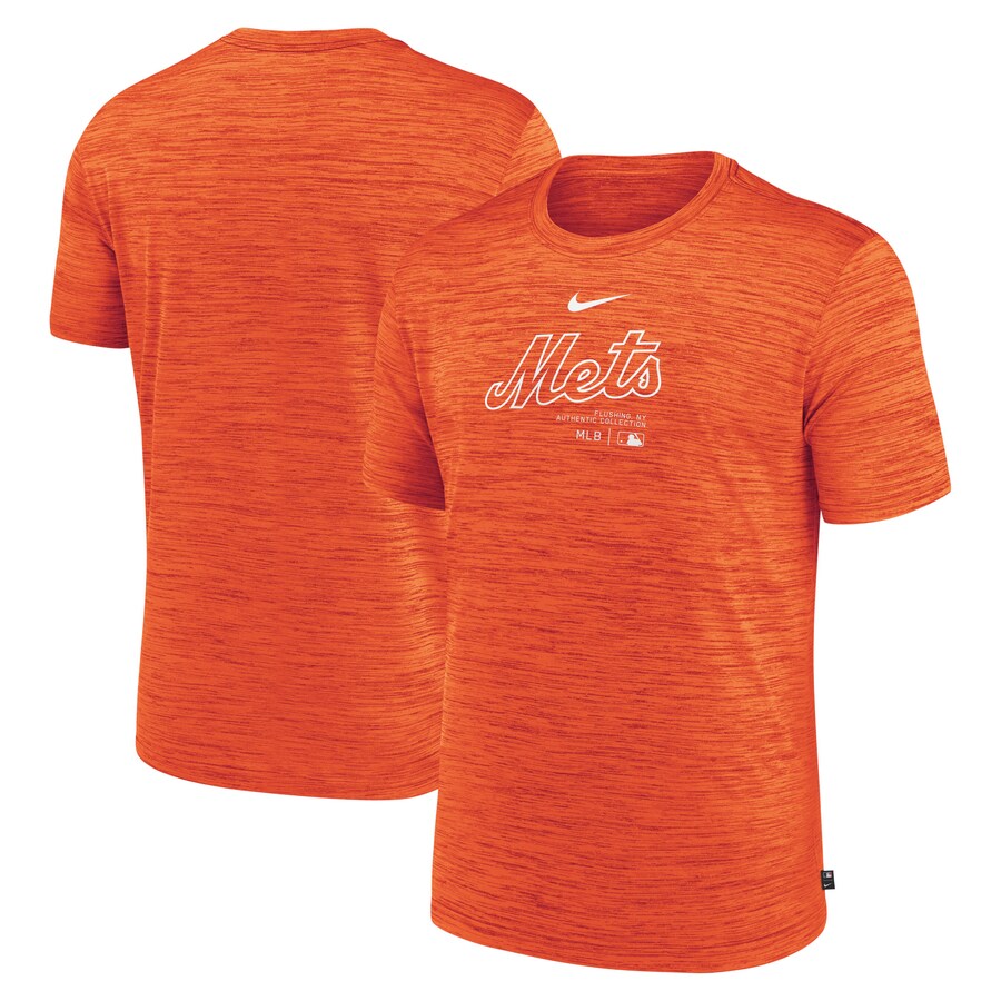 Men's New York Mets Nike Orange Authentic Collection Velocity Performance Practice T-Shirt