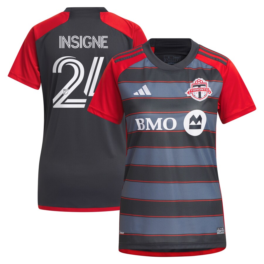 Women's Toronto FC Lorenzo Insigne adidas Gray 2023 Club Kit Replica Player Jersey