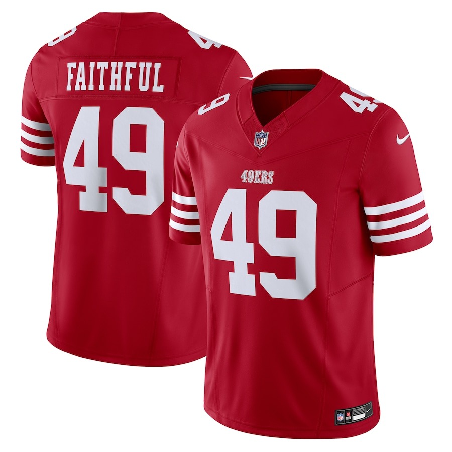 Men's San Francisco 49ers The Faithful Nike Scarlet Vapor F.U.S.E. Limited Jersey