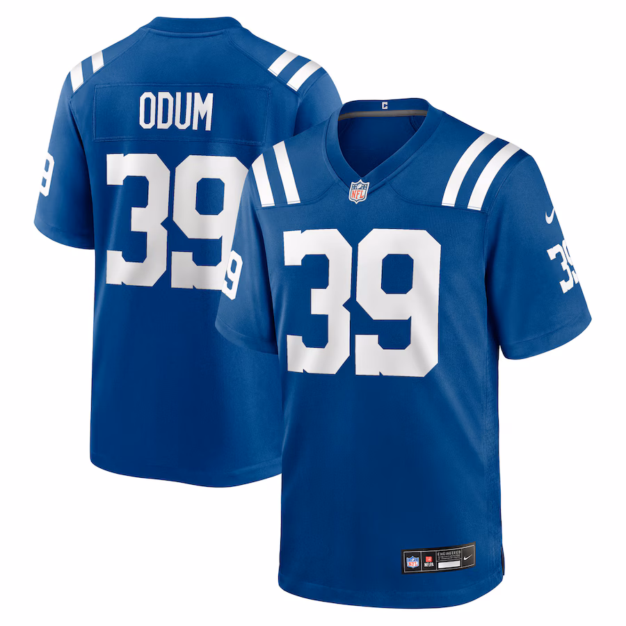 Men's Indianapolis Colts George Odum Nike Royal Team Game Jersey