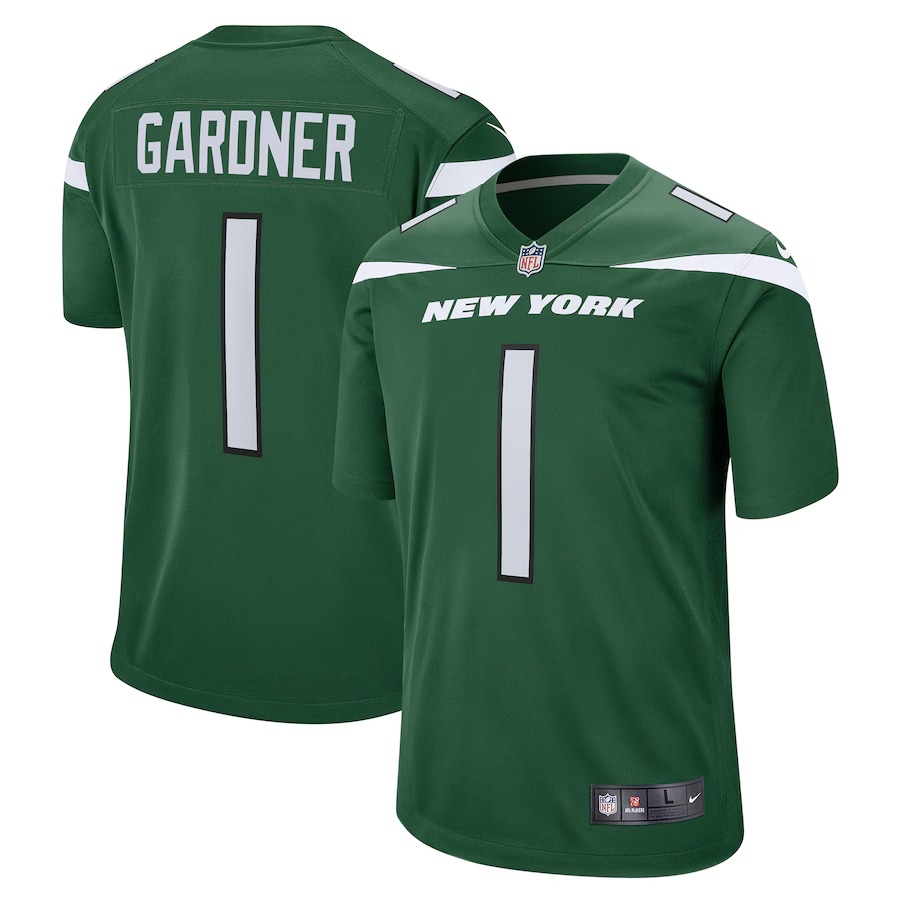 Youth New York Jets Ahmad Sauce Gardner Nike Green Game Jersey