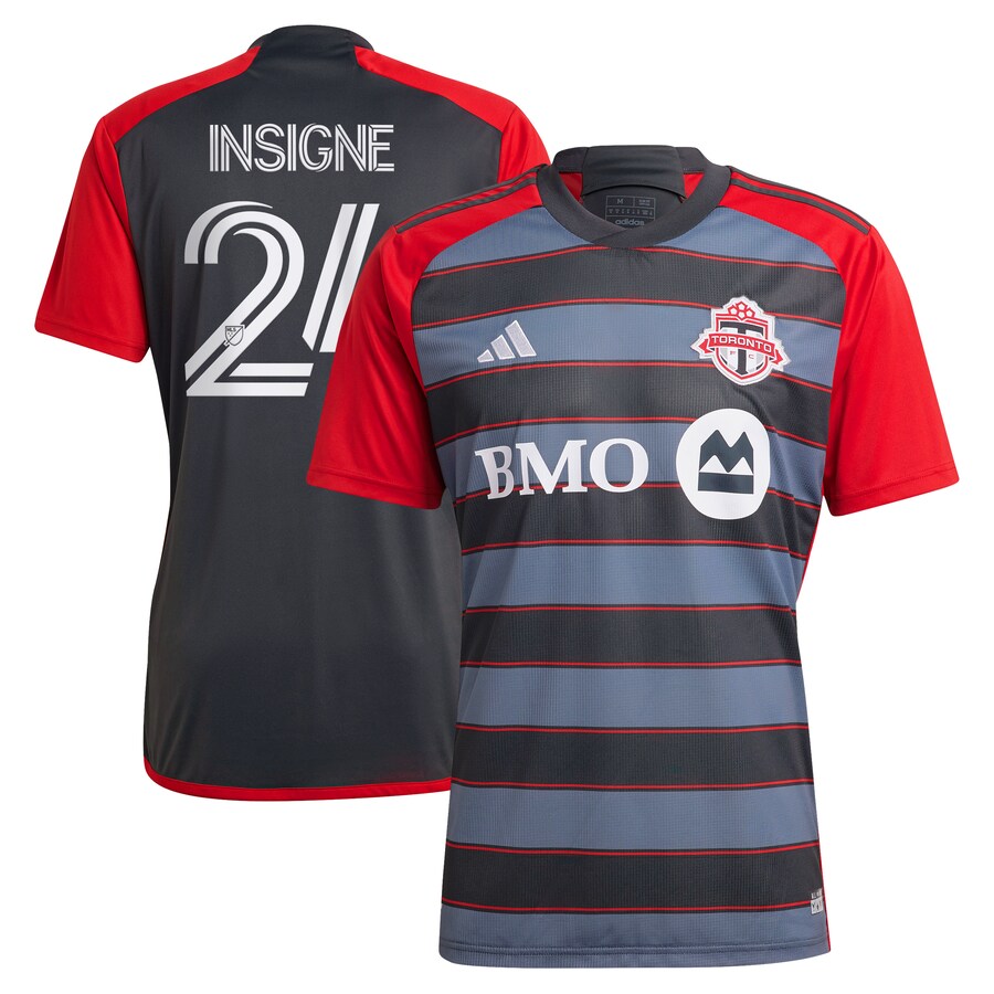 Men's Toronto FC Lorenzo Insigne adidas Gray 2023 Club Kit Replica Player Jersey