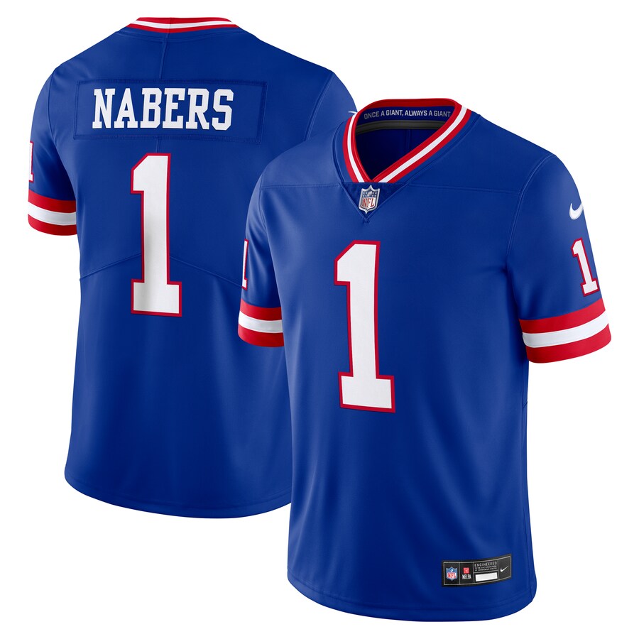 Men's New York Giants Malik Nabers Nike Royal Alternate 2 Legacy Vapor Untouchable Limited Jersey
