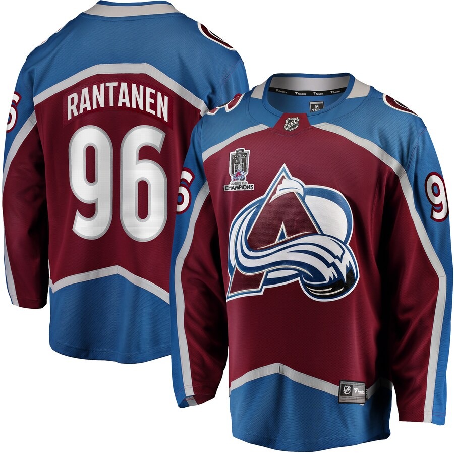 Men's Colorado Avalanche Mikko Rantanen Fanatics Branded Burgundy Home 2022 Stanley Cup Champions Breakaway Player Jersey