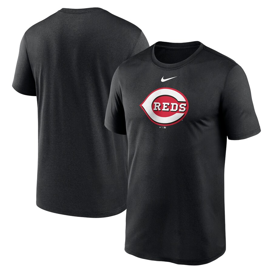 Men's Cincinnati Reds Nike Black Legend Fuse Large Logo Performance T-Shirt