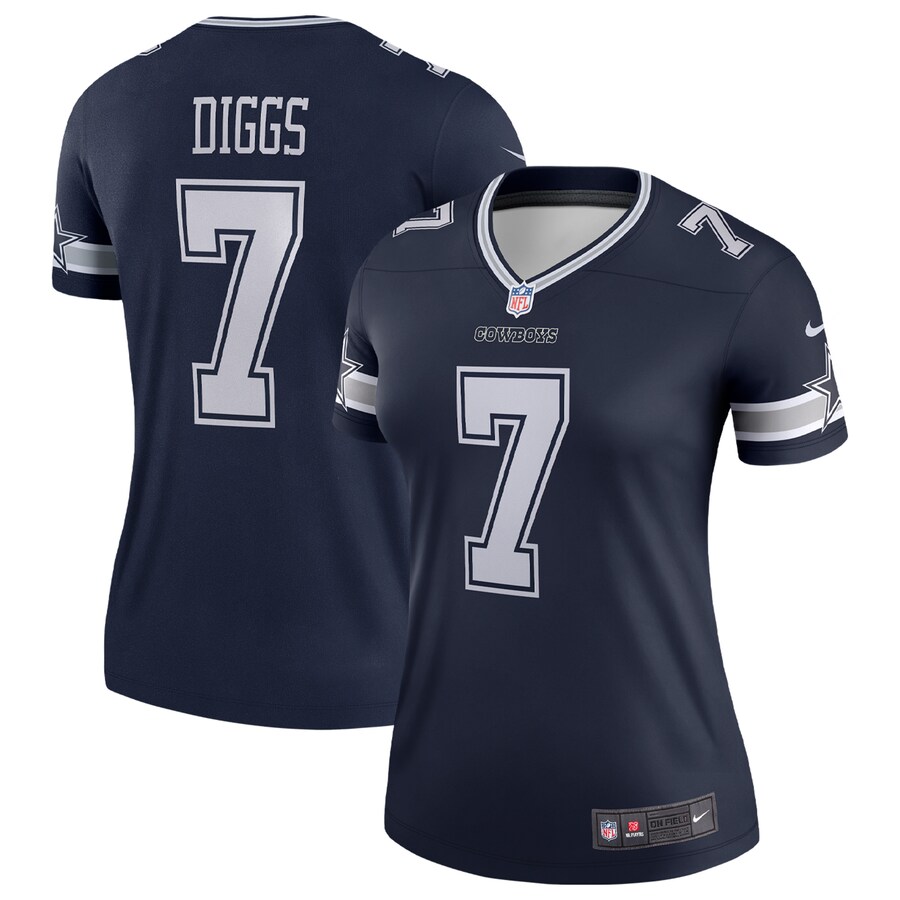 Women's Dallas Cowboys Trevon Diggs Nike Navy Legend Player Performance Top
