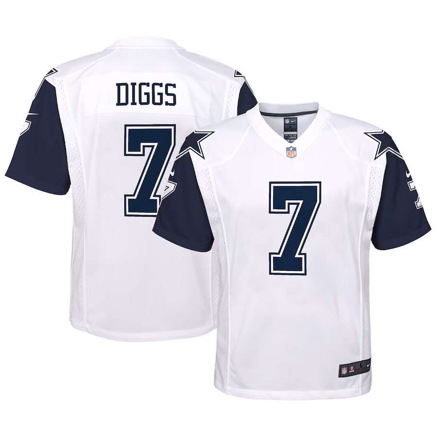Youth Dallas Cowboys Trevon Diggs Nike White Alternate Game Jersey