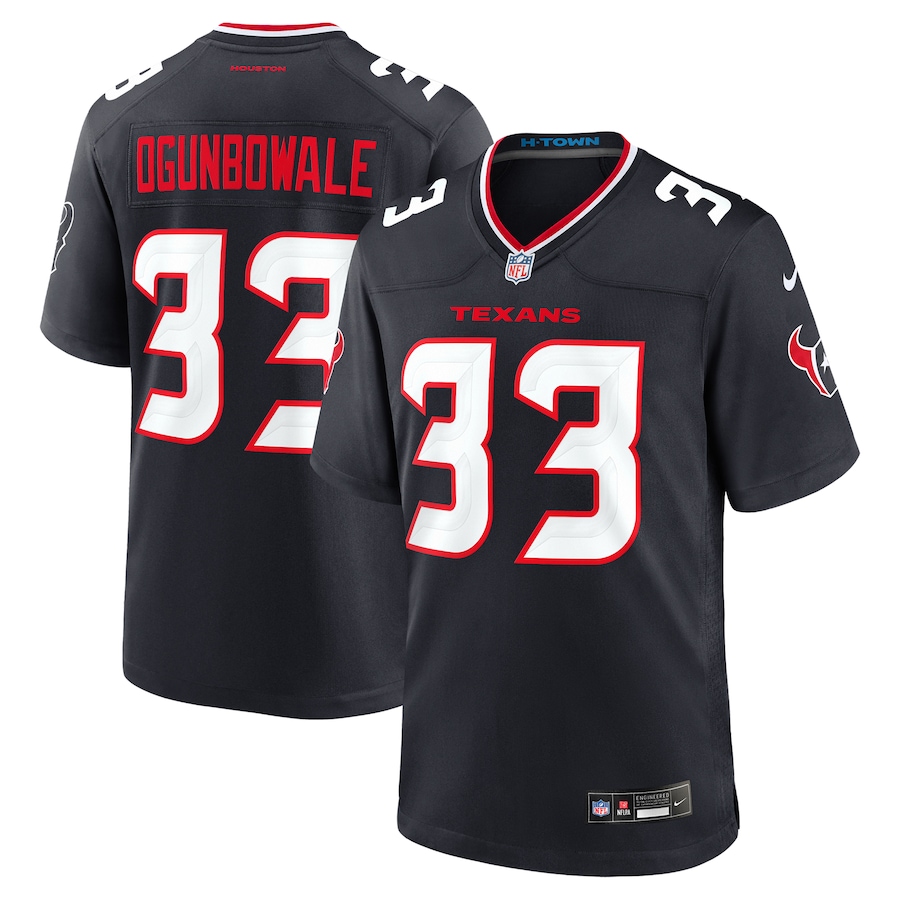 Men's Houston Texans Dare Ogunbowale Nike Navy Team Game Jersey