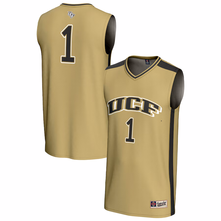Unisex GameDay Greats #1 Gold UCF Knights Lightweight Collegiate Basketball Fashion Jersey