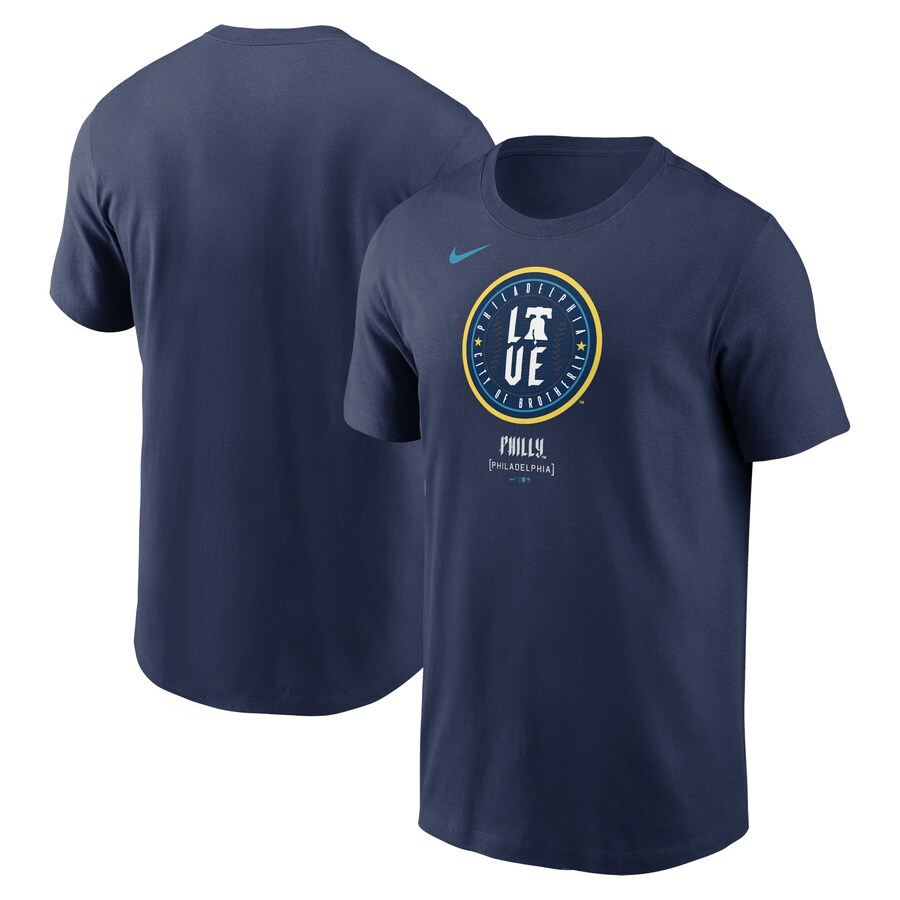 Men's Philadelphia Phillies Nike Navy 2024 City Connect Large Logo T-Shirt