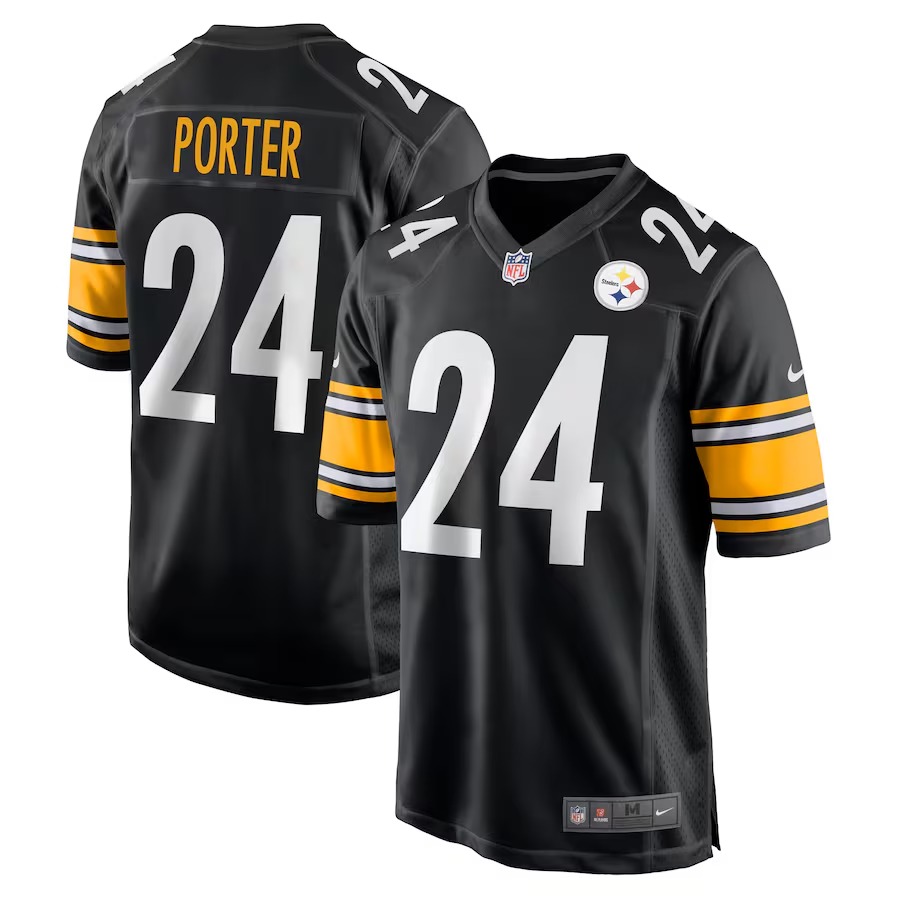 Men's Pittsburgh Steelers Joey Porter Jr. Nike Black Game Jersey