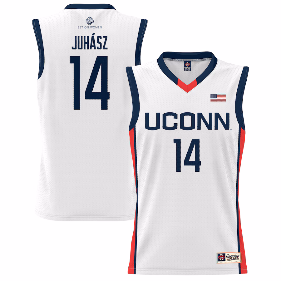 Youth GameDay Greats Dorka Juhasz White UConn Huskies Lightweight Basketball Alumni Jersey