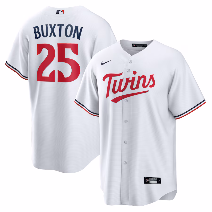 Men's Minnesota Twins Byron Buxton Nike White Home Replica Jersey
