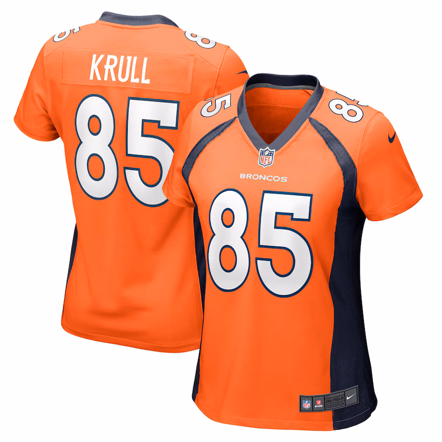 Women's Denver Broncos Lucas Krull Nike  Orange Team Game Jersey