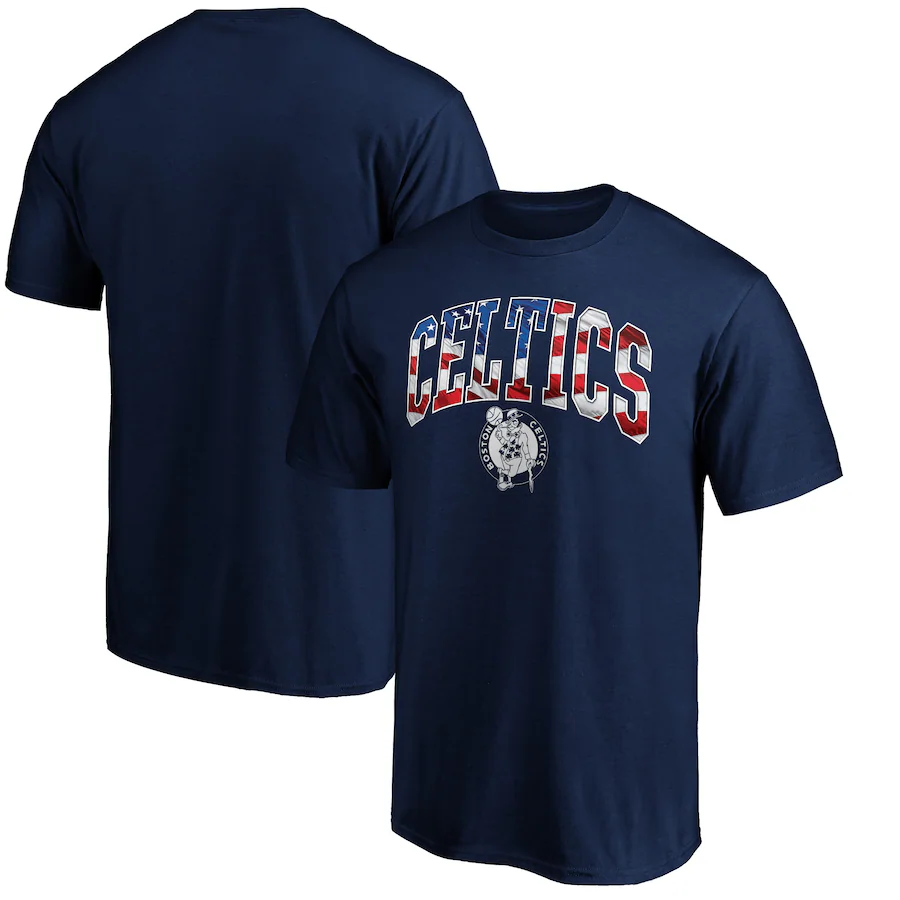 Men's Boston Celtics Navy Banner Wave T-Shirt