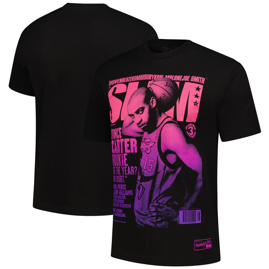 Men's Toronto Raptors Vince Carter Mitchell & Ness Black SLAM Gradient T-Shirt
