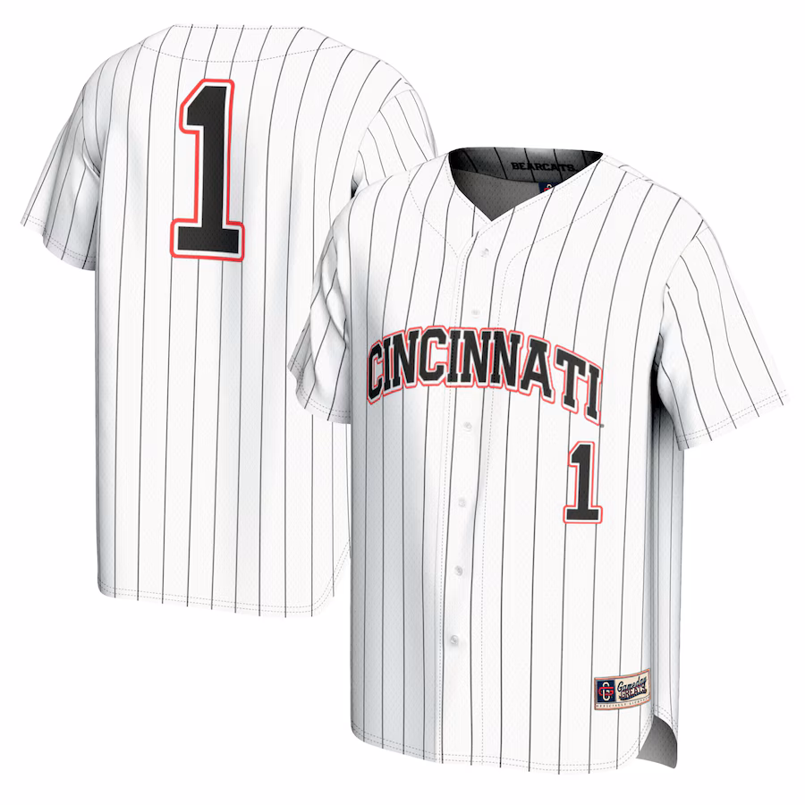 Unisex GameDay Greats #1 White Cincinnati Bearcats Lightweight Baseball Fashion Jersey