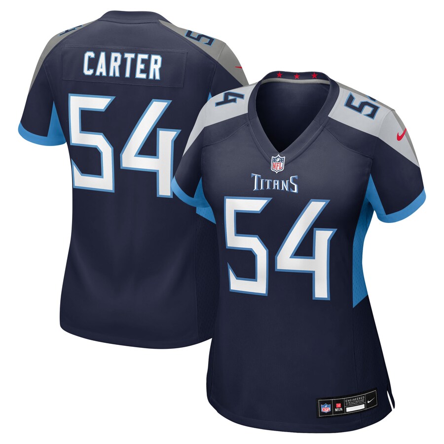 Women's Tennessee Titans Lorenzo Carter Nike Navy Team Game Jersey