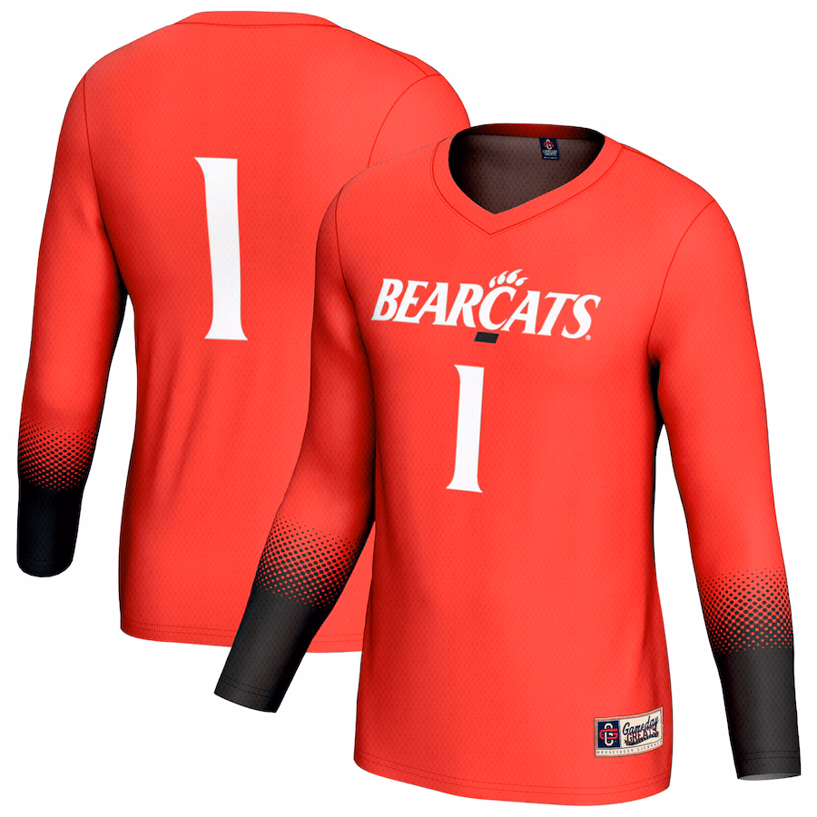 Unisex GameDay Greats #1 Red Cincinnati Bearcats Lightweight Collegiate Volleyball Fashion Jersey