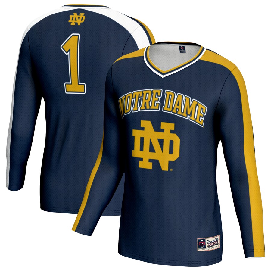 Unisex GameDay Greats Navy Notre Dame Fighting Irish Women's Volleyball Lightweight Fashion Jersey