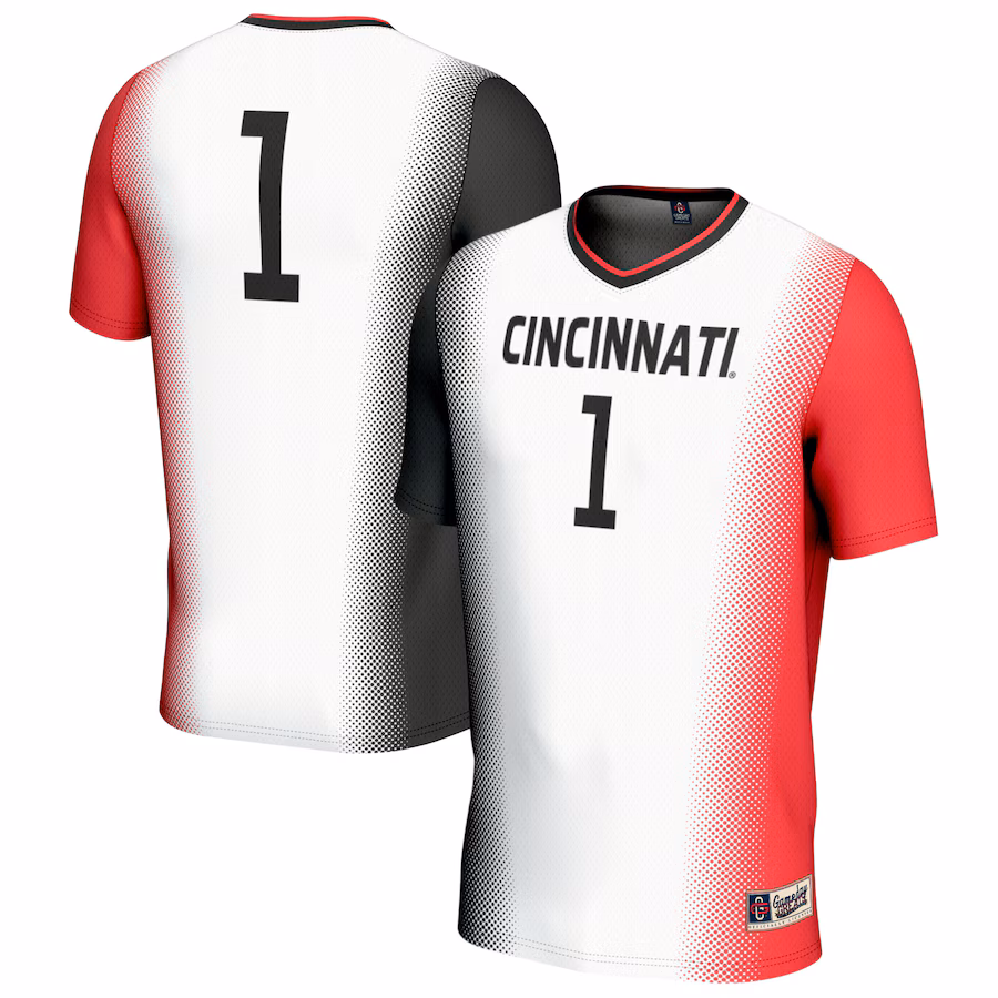 Unisex GameDay Greats #1 White Cincinnati Bearcats Lightweight Women's Soccer Fashion Jersey