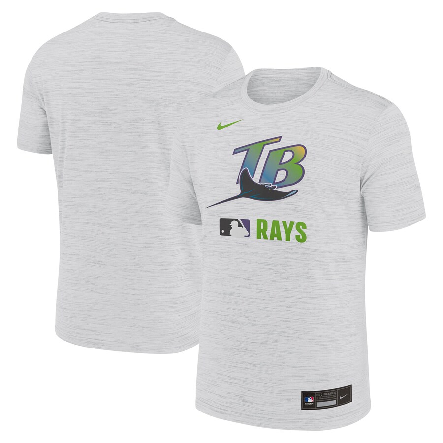 Men's Tampa Bay Rays Nike White Authentic Collection Velocity Performance Practice T-Shirt