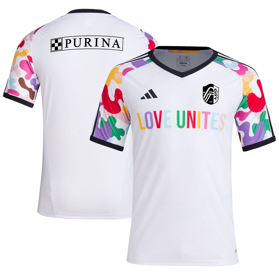 Men's St. Louis City SC  adidas White 2023 Pride Pre-Match Top
