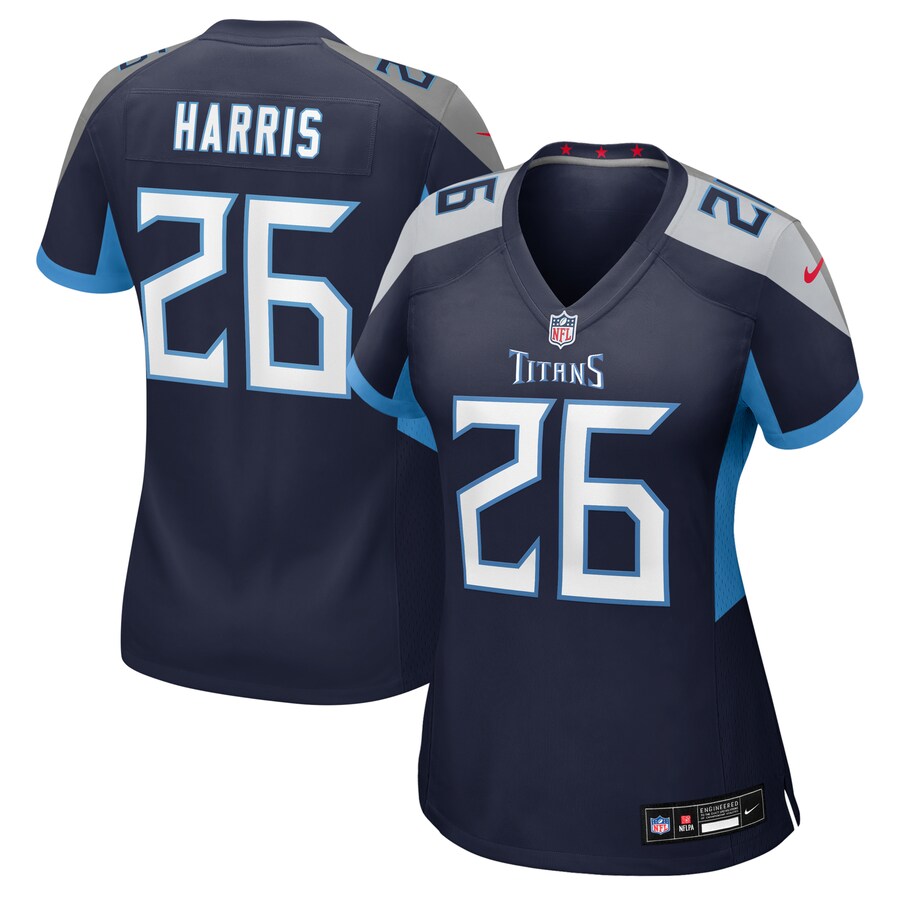 Women's Tennessee Titans Marcus Harris Nike Navy Team Game Jersey