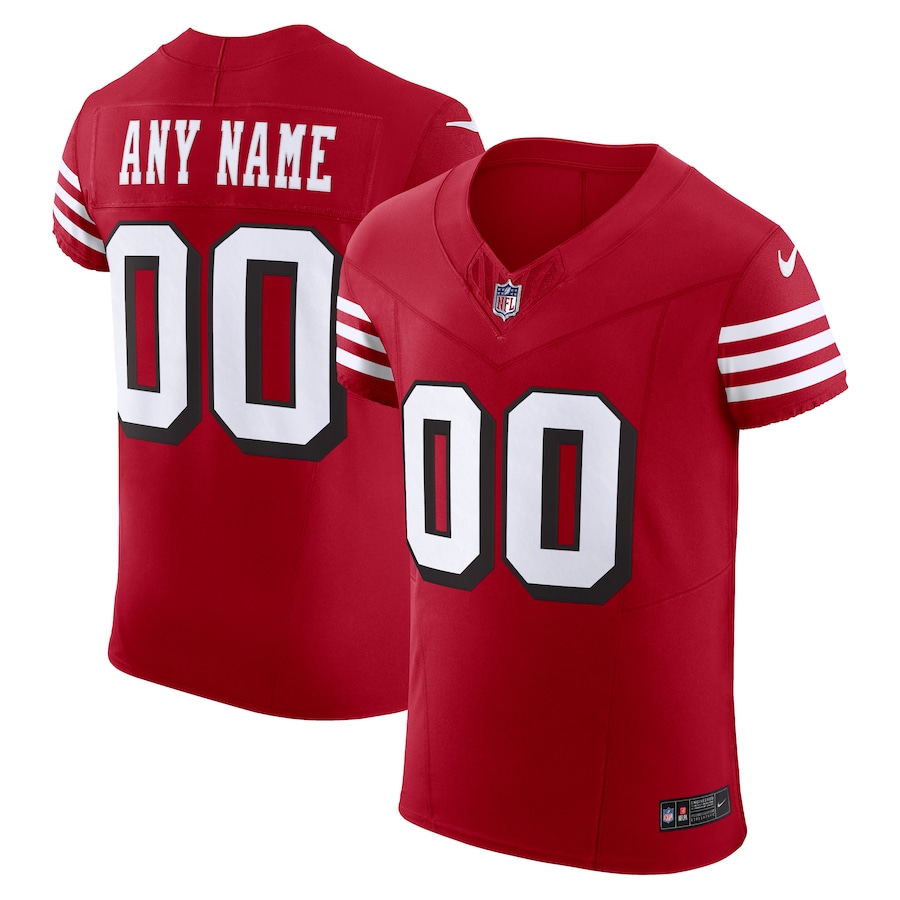 Men's San Francisco 49ers Nike Scarlet Alternate Vapor F.U.S.E. Elite Custom Jersey