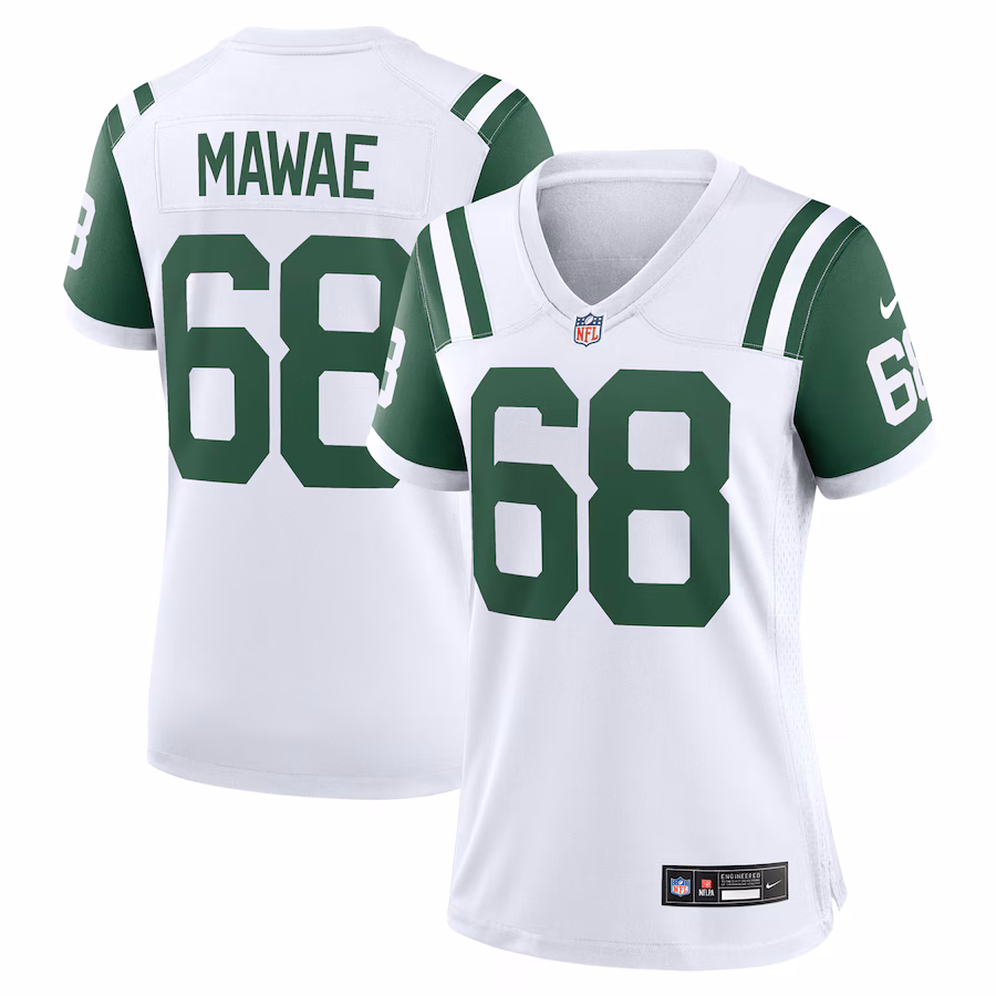 Women's New York Jets Kevin Mawae Nike White Classic Alternate Retired Player Game Jersey
